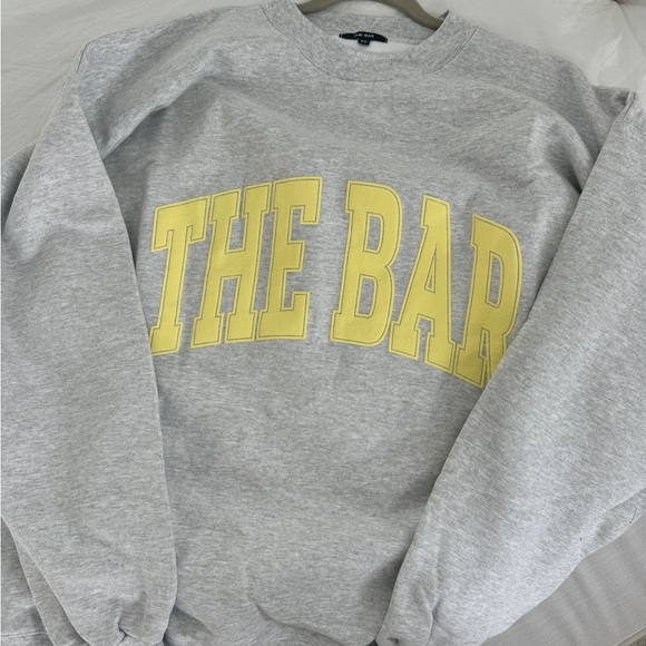 Varsity Sweatshirt in heather grey/LEMON. Sold out online! - Picture 4 of 4